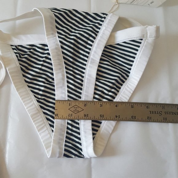 Lot of 2, bikini by du Loren (vintage) size M stripes nwt - Picture 11 of 12